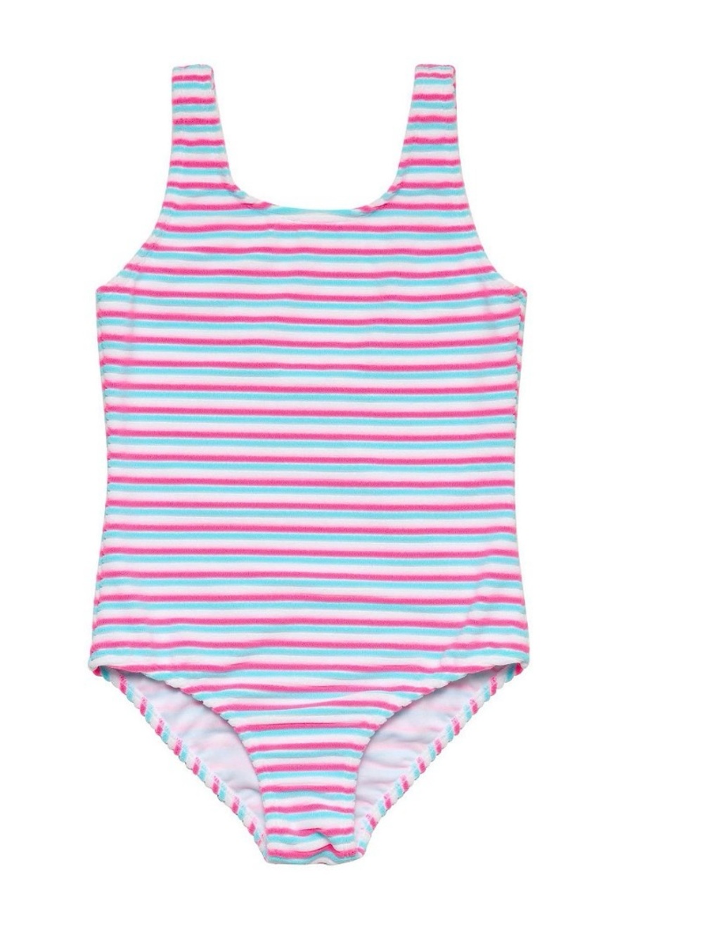 NWOT Snapper Rock Big Girls Sorbet Stripe Teen Scoop Swimsuit Sz 16
